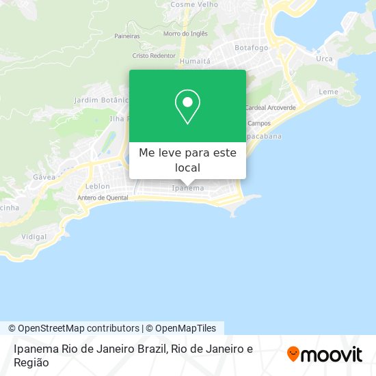 Ipanema Rio de Janeiro Brazil mapa