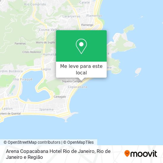 Arena Copacabana Hotel Rio de Janeiro mapa