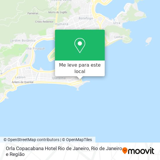 Orla Copacabana Hotel Rio de Janeiro mapa