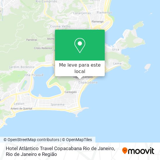 Hotel Atlântico Travel Copacabana Rio de Janeiro mapa