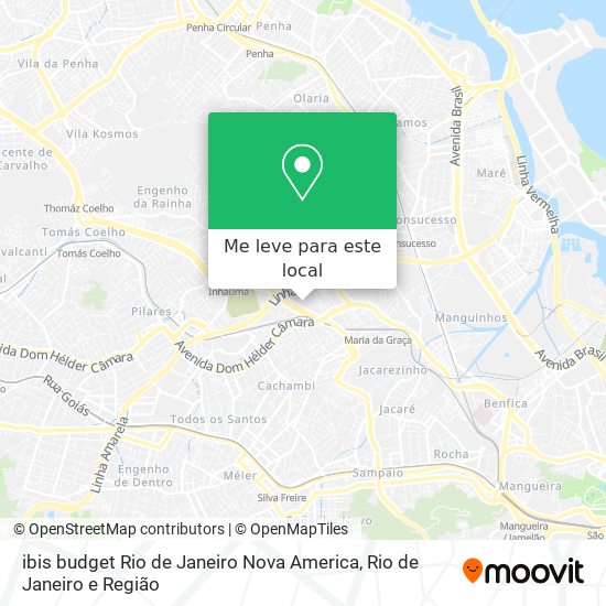 ibis budget Rio de Janeiro Nova America mapa