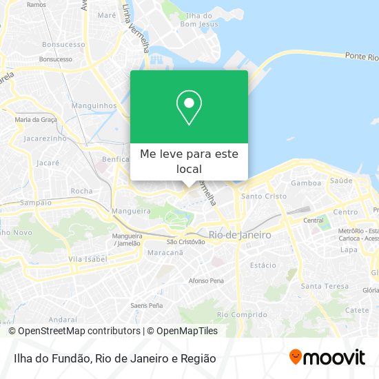 Ilha do Fundão mapa