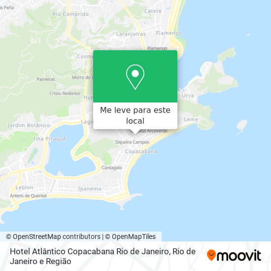 Hotel Atlântico Copacabana Rio de Janeiro mapa