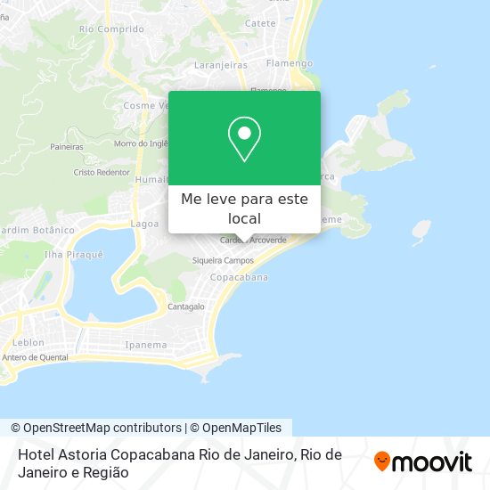 Hotel Astoria Copacabana Rio de Janeiro mapa