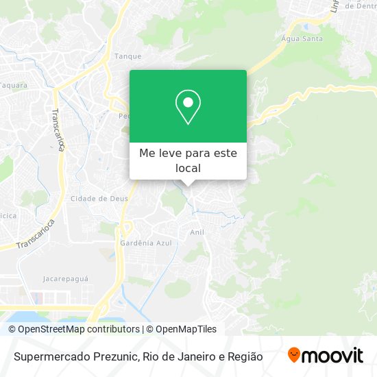 Supermercado Prezunic mapa