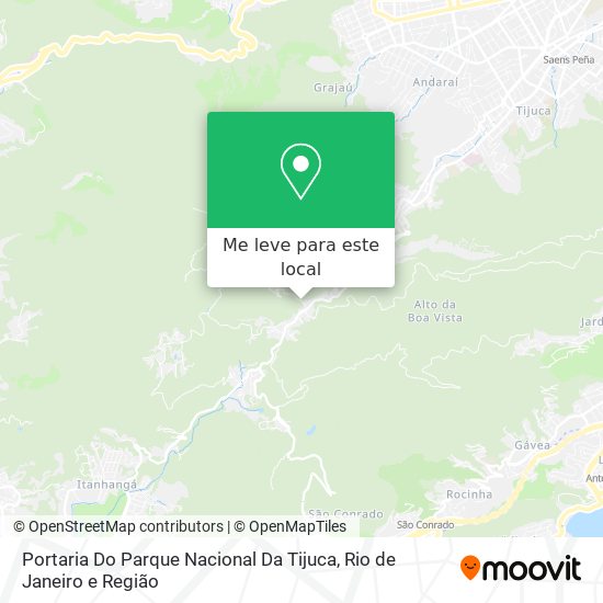 Portaria Do Parque Nacional Da Tijuca mapa