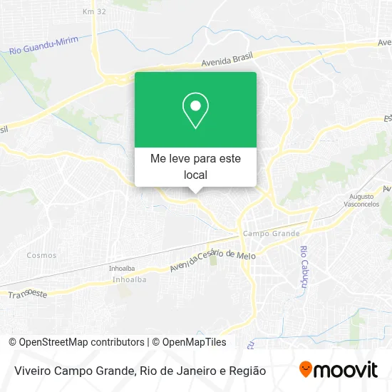 Viveiro Campo Grande mapa