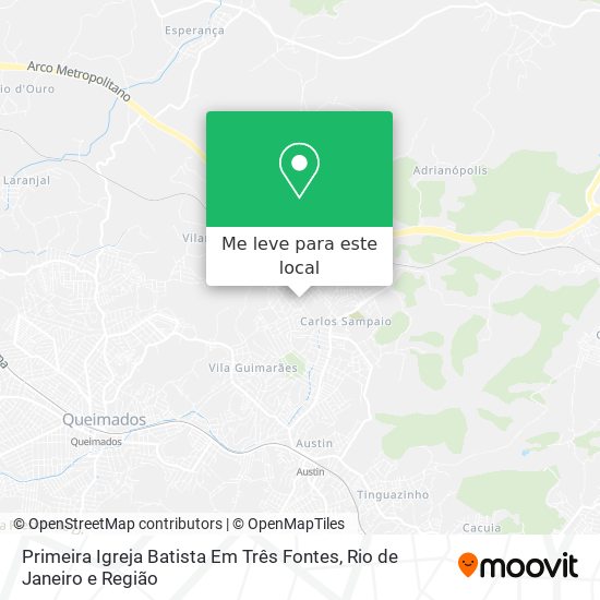 Primeira Igreja Batista Em Três Fontes mapa