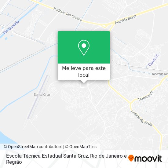 Escola Técnica Estadual Santa Cruz mapa