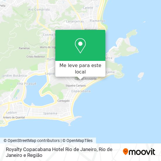 Royalty Copacabana Hotel Rio de Janeiro mapa