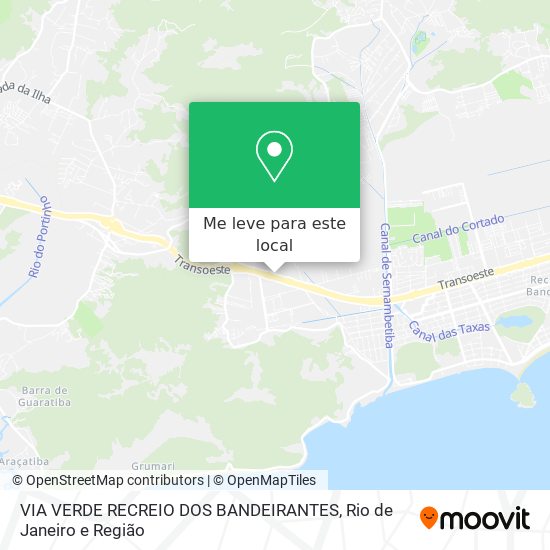 VIA VERDE RECREIO DOS BANDEIRANTES mapa