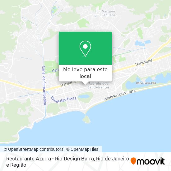 Restaurante Azurra - Rio Design Barra mapa