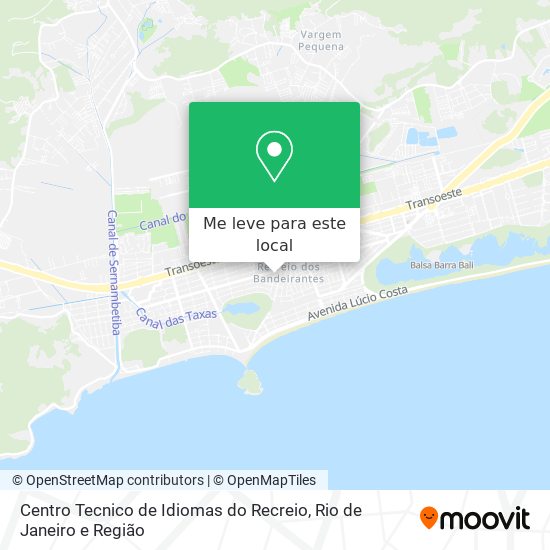 Centro Tecnico de Idiomas do Recreio mapa