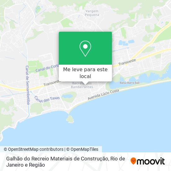Galhão do Recreio Materiais de Construção mapa