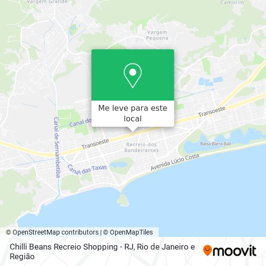 Chilli Beans Recreio Shopping - RJ mapa