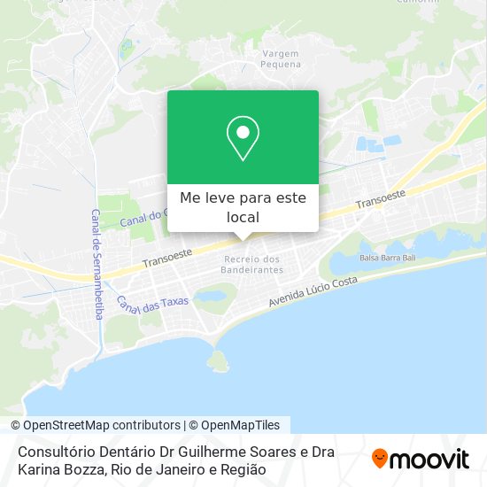 Consultório Dentário Dr Guilherme Soares e Dra Karina Bozza mapa