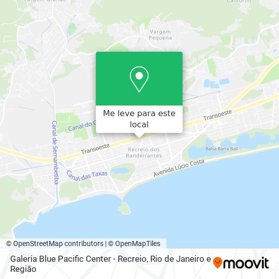 Galeria Blue Pacific Center - Recreio mapa