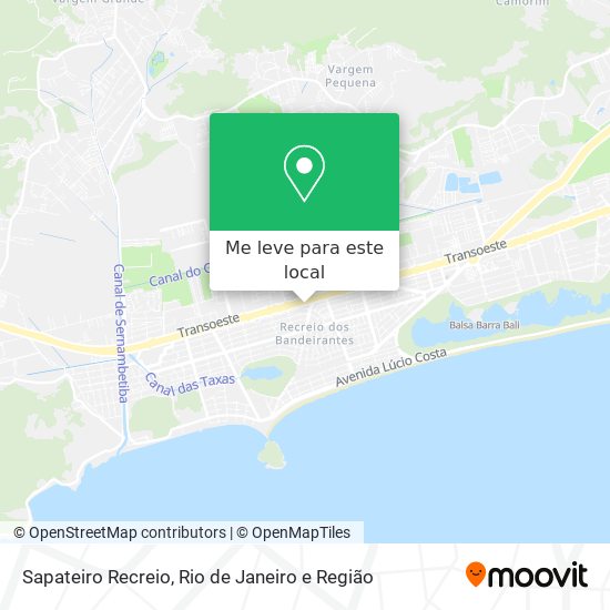 Sapateiro Recreio mapa