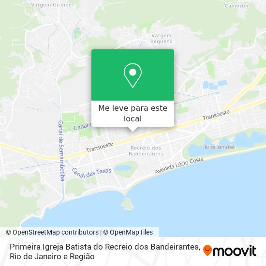 Primeira Igreja Batista do Recreio dos Bandeirantes mapa