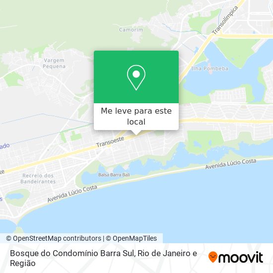 Bosque do Condomínio Barra Sul mapa