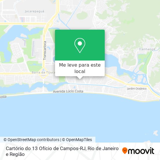 Cartório do 13 Ofício de Campos-RJ mapa