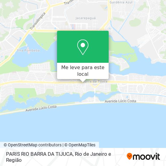 PARIS RIO BARRA DA TIJUCA mapa