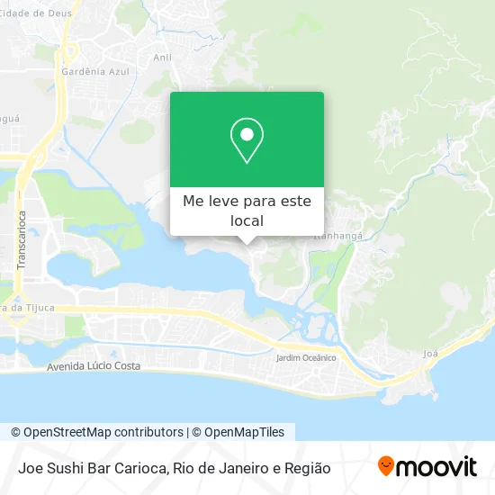 Joe Sushi Bar Carioca mapa