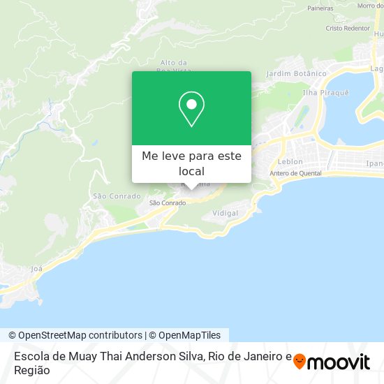 Escola de Muay Thai Anderson Silva mapa