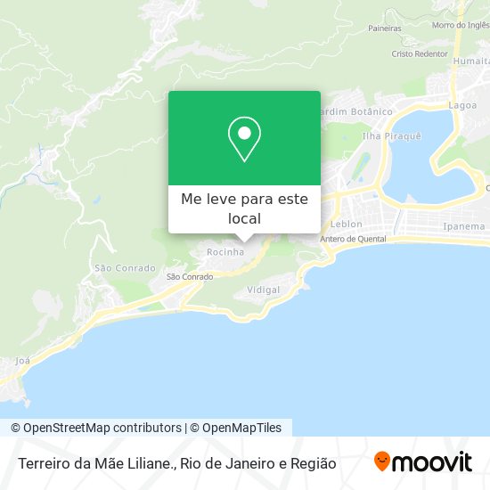 Terreiro da Mãe Liliane. mapa