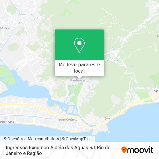 Ingressos Excursão Aldeia das Águas RJ mapa