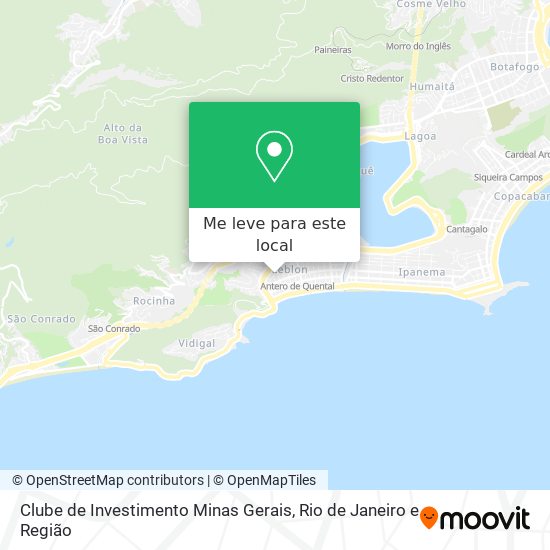 Clube de Investimento Minas Gerais mapa