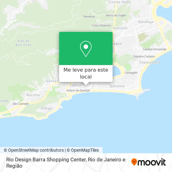 Rio Design Barra Shopping Center mapa