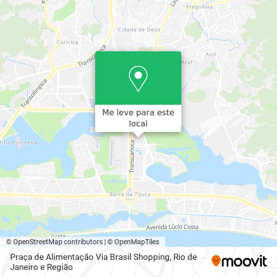 Praça de Alimentação Via Brasil Shopping mapa