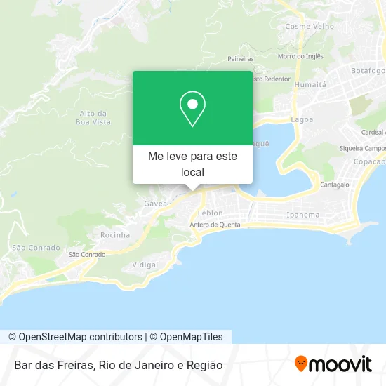 Bar das Freiras mapa