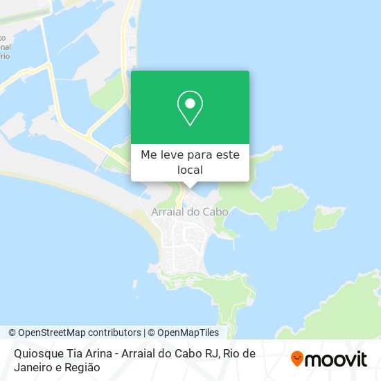Quiosque Tia Arina - Arraial do Cabo RJ mapa