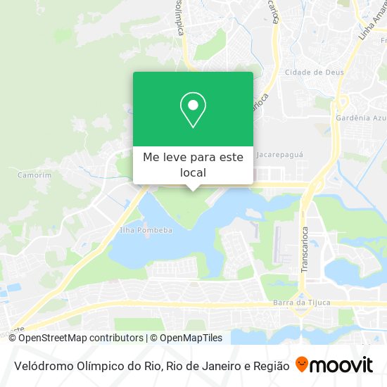 Velódromo Olímpico do Rio mapa
