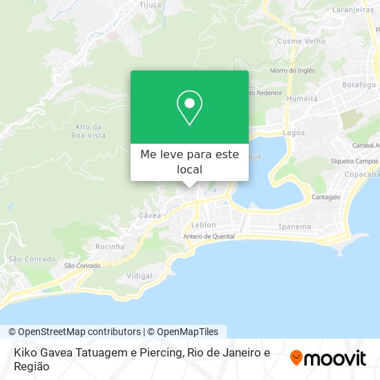 Kiko Gavea Tatuagem e Piercing mapa