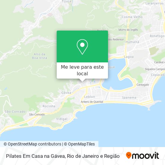 Pilates Em Casa na Gávea mapa