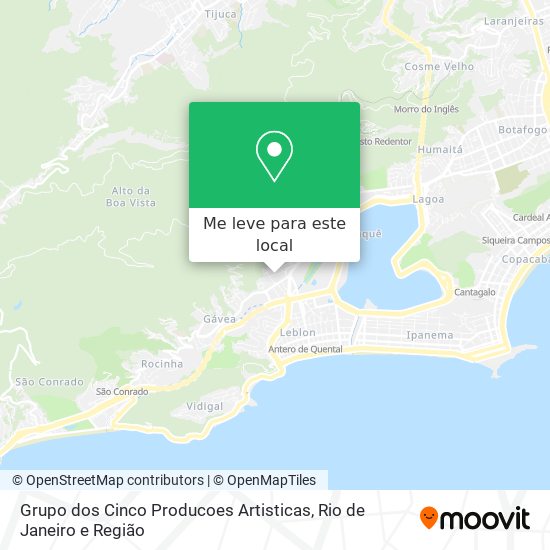 Grupo dos Cinco Producoes Artisticas mapa