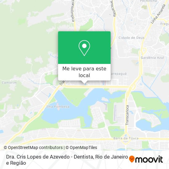 Dra. Cris Lopes de Azevedo - Dentista mapa