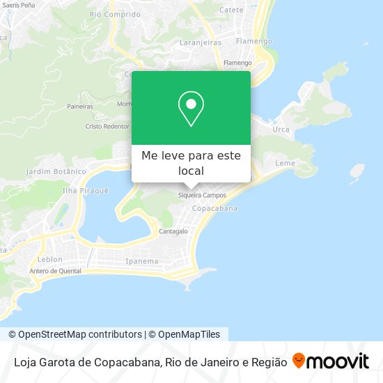 Loja Garota de Copacabana mapa