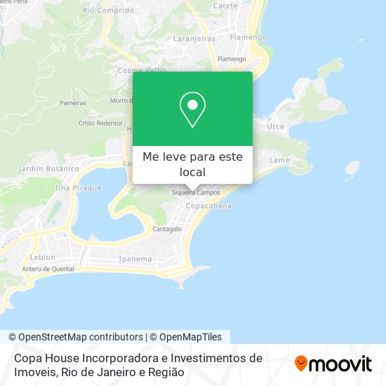 Copa House Incorporadora e Investimentos de Imoveis mapa