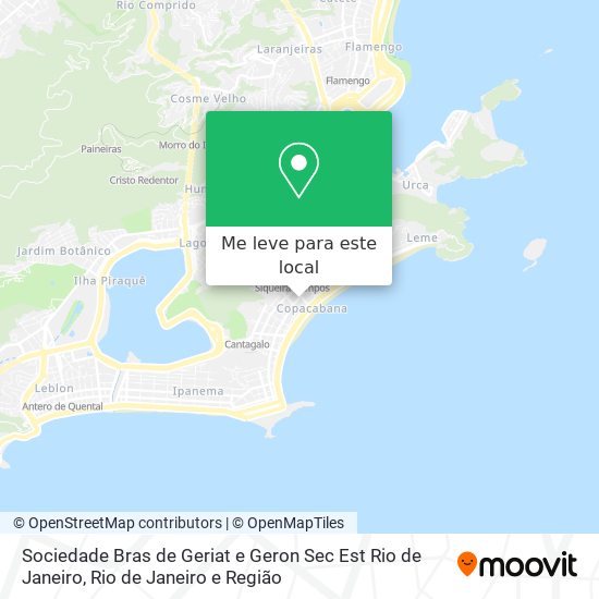 Sociedade Bras de Geriat e Geron Sec Est Rio de Janeiro mapa