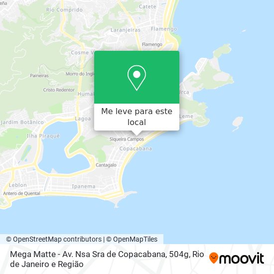 Mega Matte - Av. Nsa Sra de Copacabana, 504g mapa