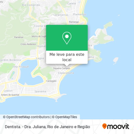 Dentista. - Dra. Juliana mapa