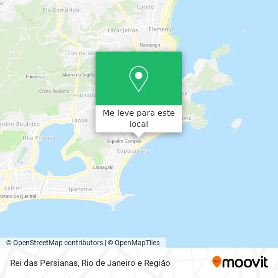 Rei das Persianas mapa