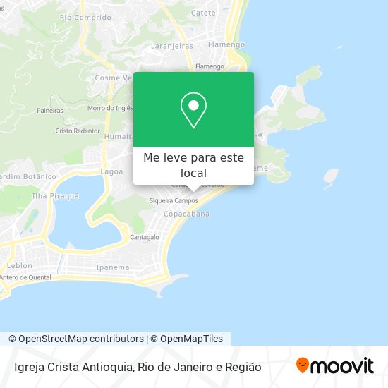 Igreja Crista Antioquia mapa