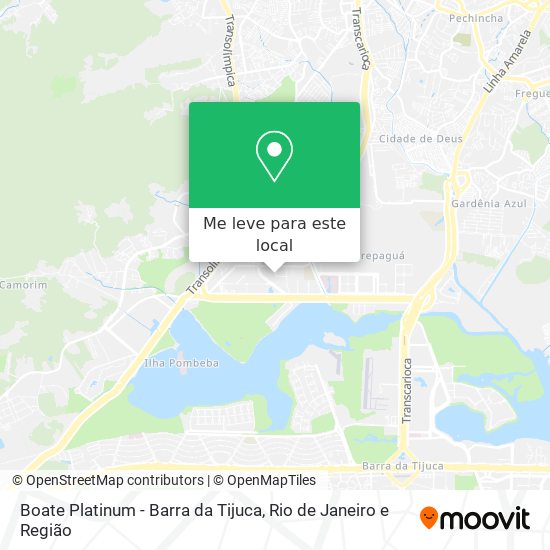 Boate Platinum - Barra da Tijuca mapa