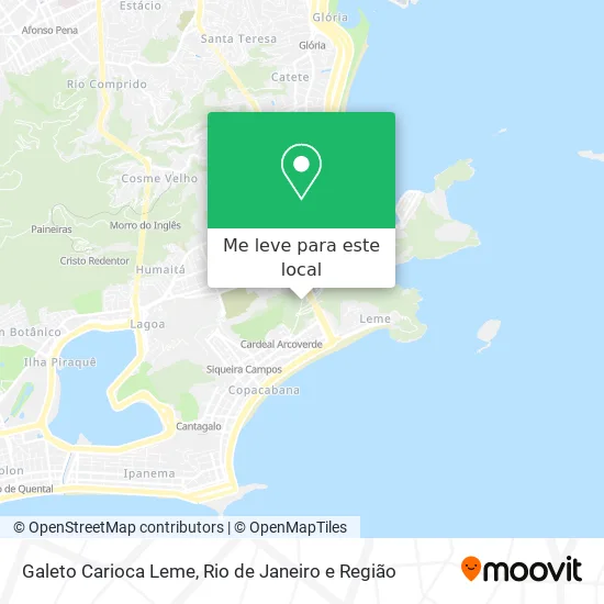 Galeto Carioca Leme mapa