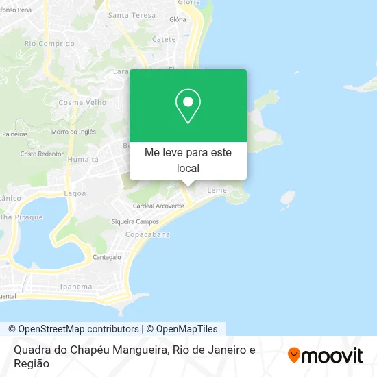 Quadra do Chapéu Mangueira mapa